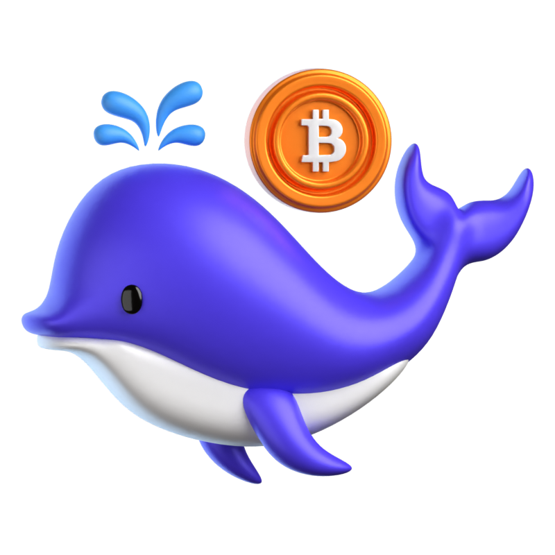 Crypto Whale Icono 3D 3D Graphic