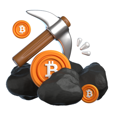 Crypto Mining 3D Icon 3D Graphic