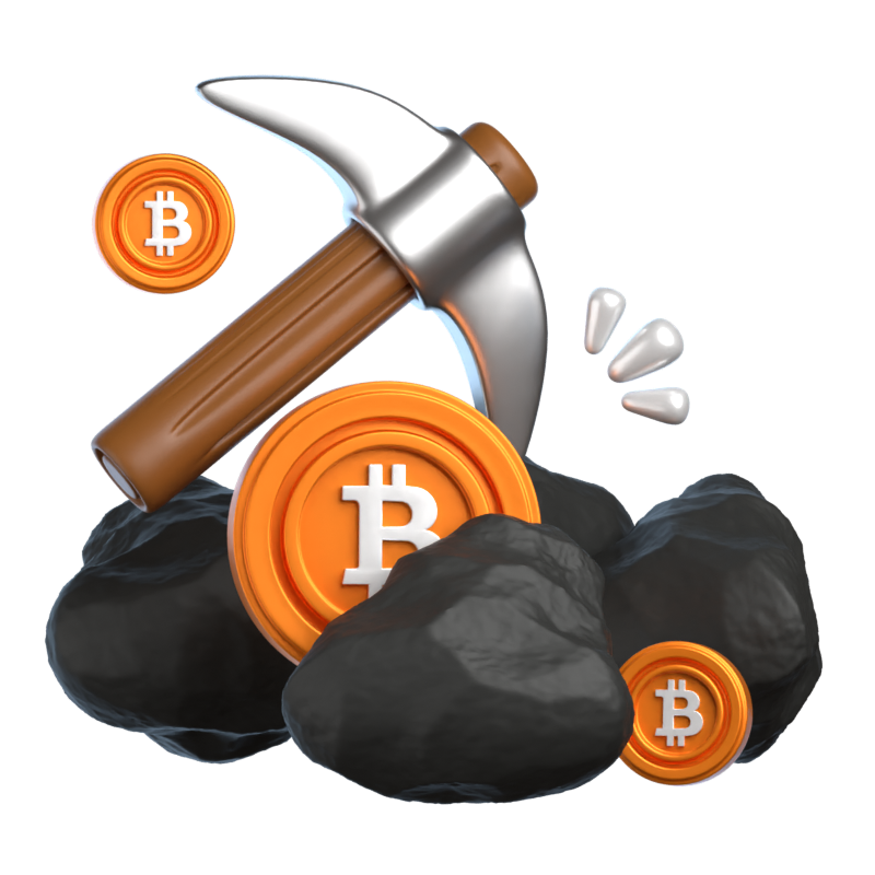 Crypto Mining 3D Icon 3D Graphic