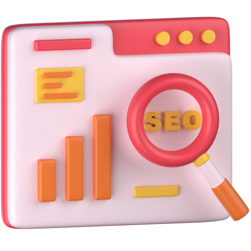 SEO-Analyse 3D-Symbol