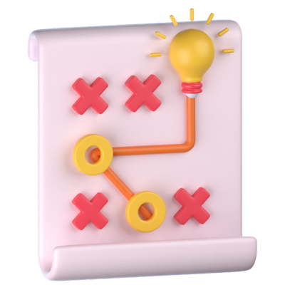 Strategie 3D-Symbol 3D Graphic