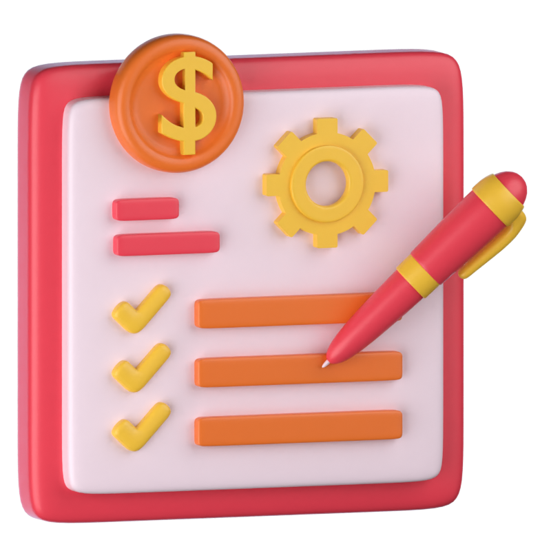 Money Management 3D Icon 3D Graphic