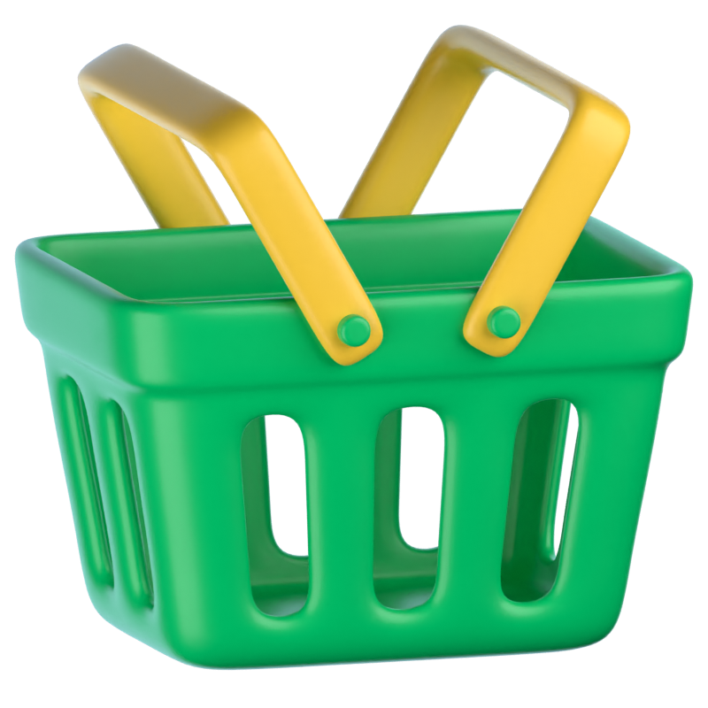 Shopping Basket 3D Icon 3D Graphic