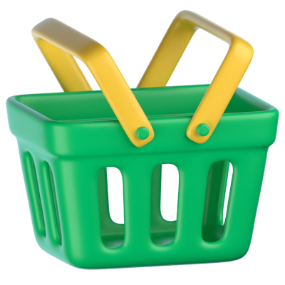 Shopping Basket 3D Icon 3D Graphic