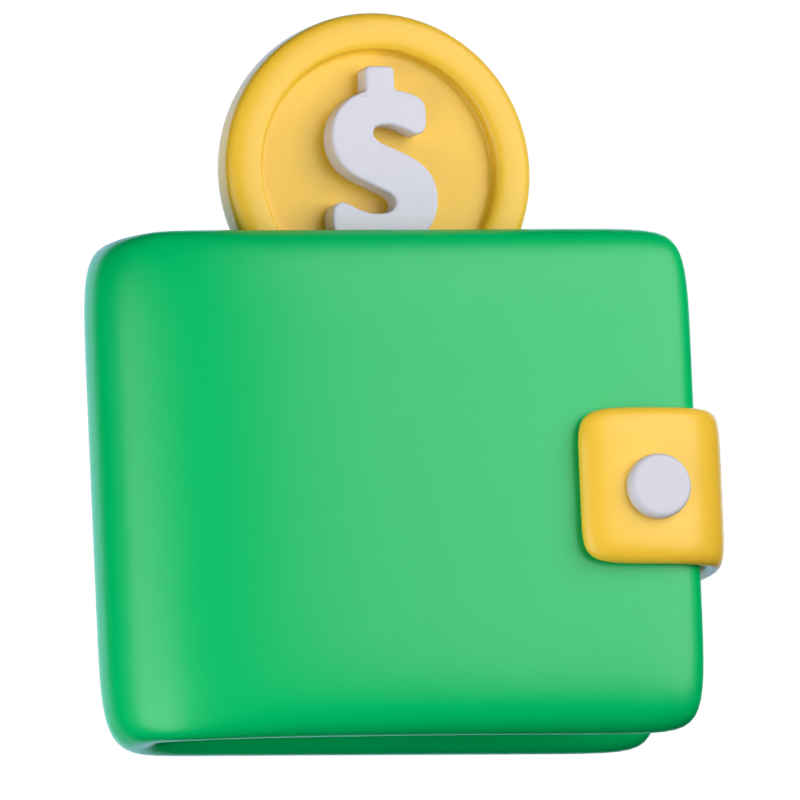 Wallet 3D Icon 3D Graphic