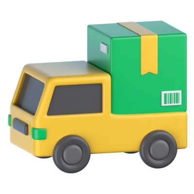 Delivery Truck 3D Icon 3D Graphic