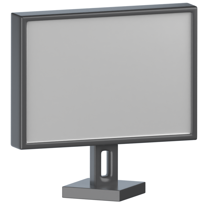 Icono 3D de monitor de juegos