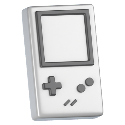 Icono retro Gameboy 3D 3D Graphic