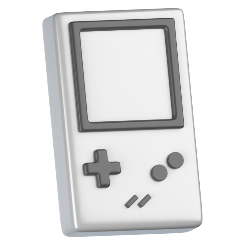 Retro Gameboy 3D-Symbol 3D Graphic