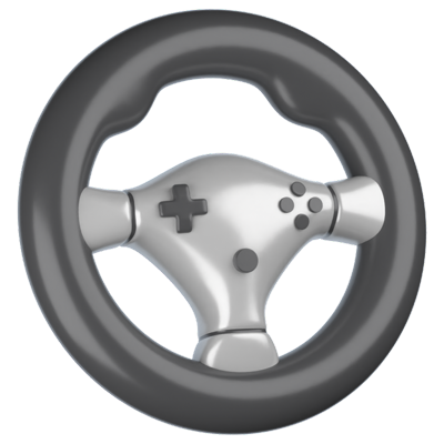 Gaming Steering Wheel 3D Icon 3D Graphic