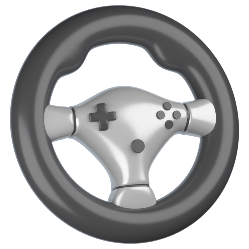 Gaming Steering Wheel 3D Icon 3D Graphic