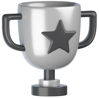 Gaming Trophy Star 3D Icon 3D Graphic