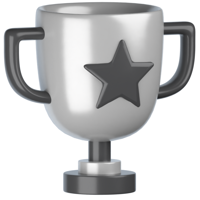 Gaming Trophy Star 3D Icon 3D Graphic