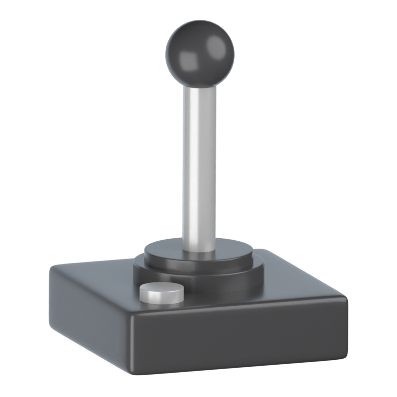 Retro Joystick 3D-Symbol