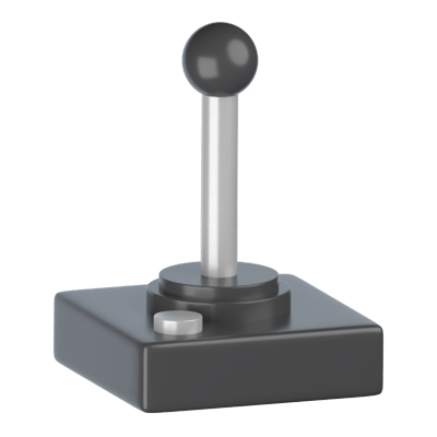 retro joystick icono 3d 3D Graphic