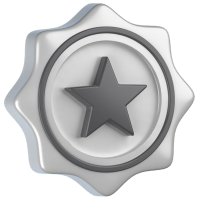 ícone 3d da medalha estrela 3D Graphic