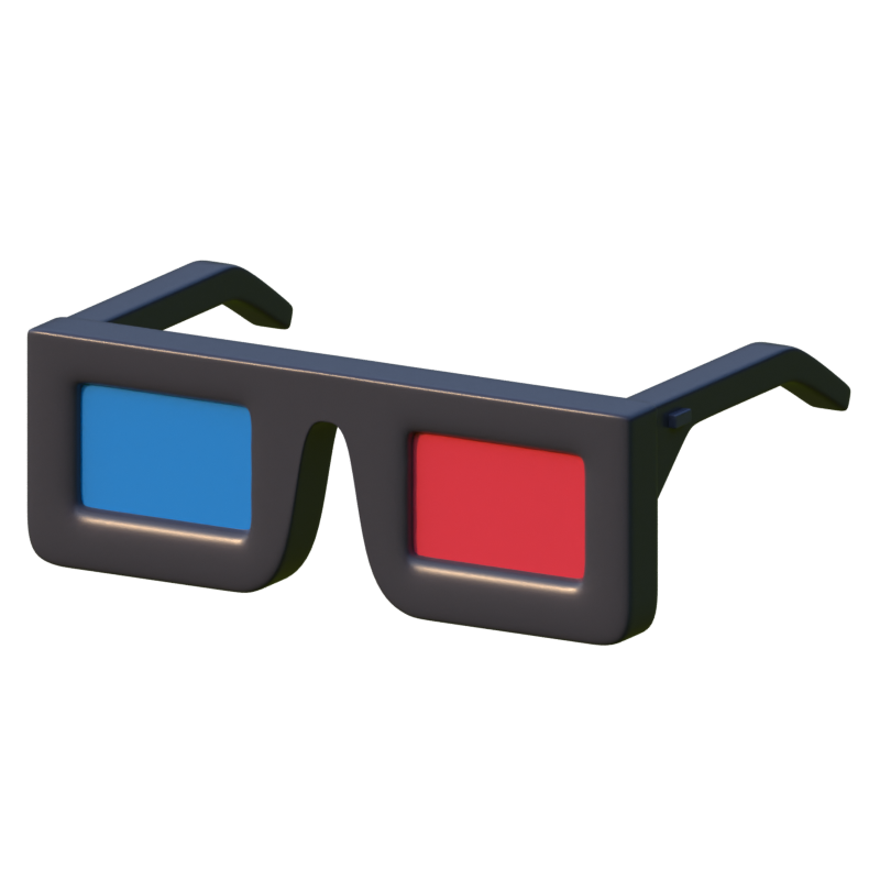 3d-Brille 3D-Symbol