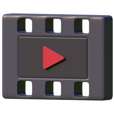 Film Reel 3D Icon 3D Graphic