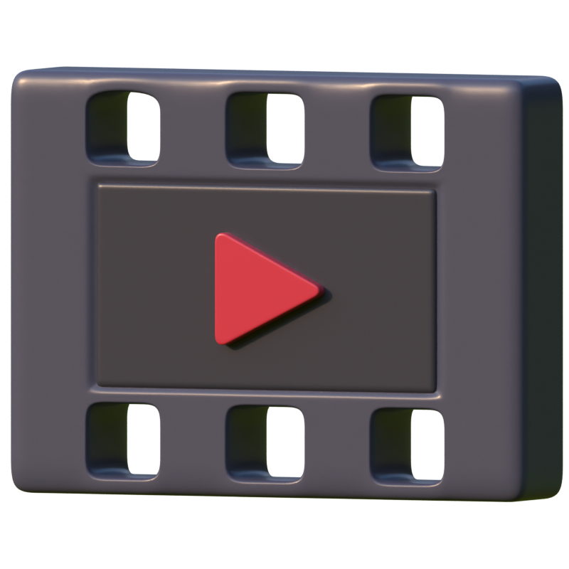 Film Reel 3D Icon 3D Graphic