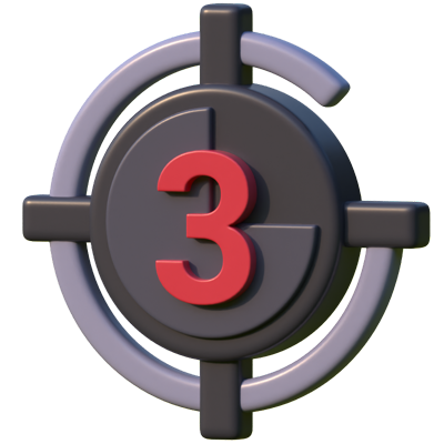 Kino Countdown 3D-Symbol 3D Graphic