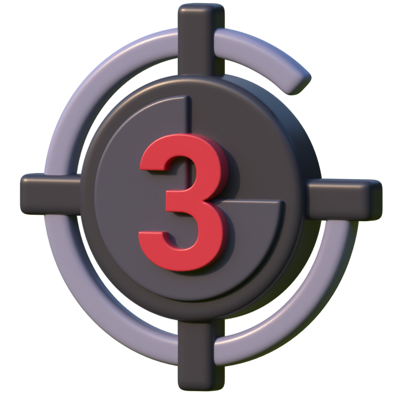 Cinema Countdown 3D Icon 3D Graphic