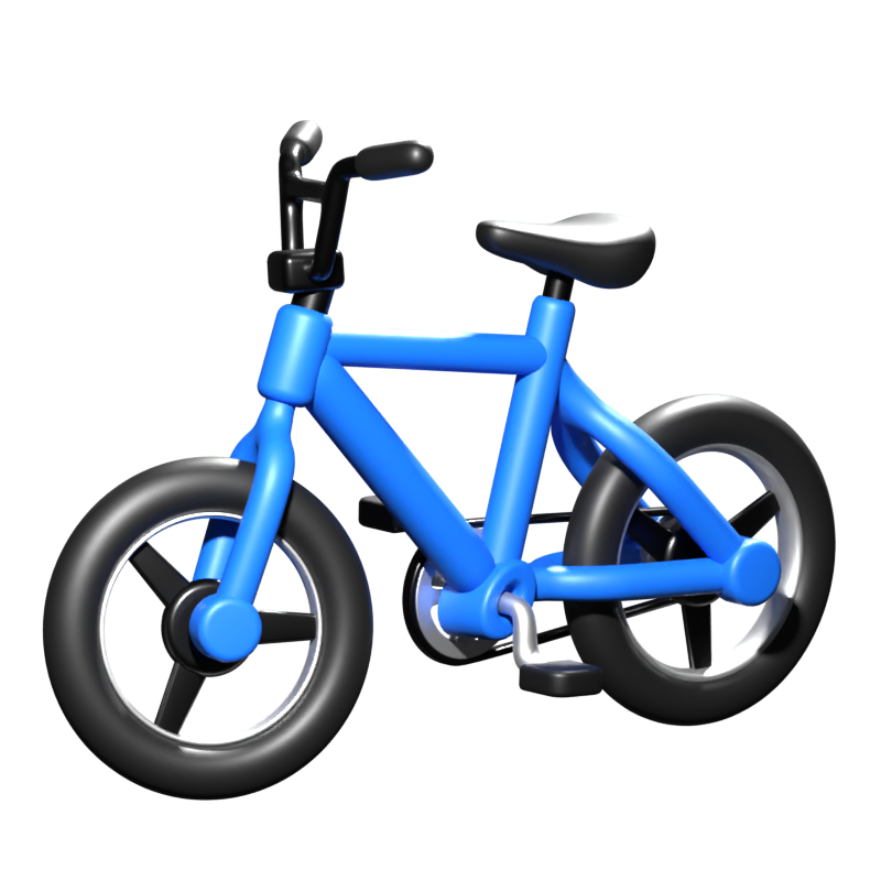 Fahrrad 3D-Symbol