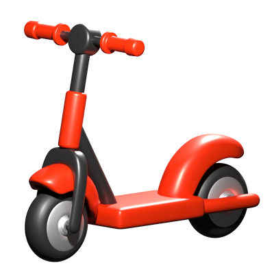 Motorroller 3D-Symbol 3D Graphic