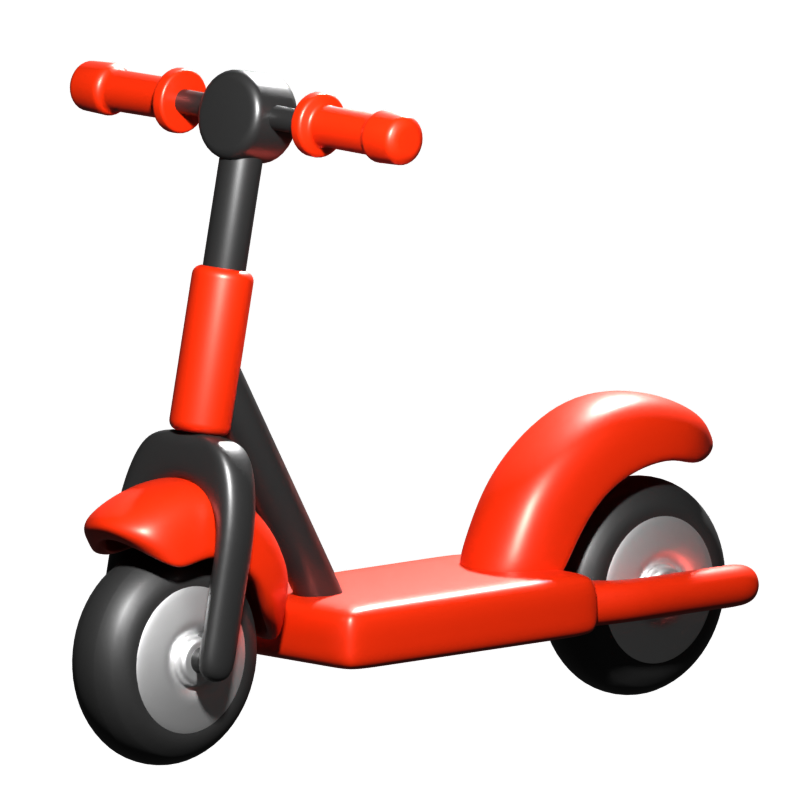 Scooter Icono 3D 3D Graphic