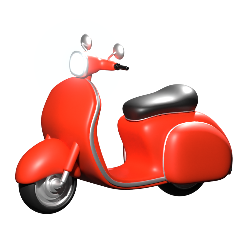 Motocicleta Icono 3D