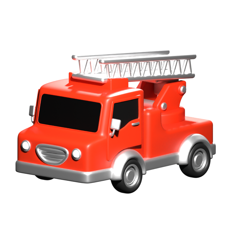 Fire Truck 3D Icon 3D Graphic