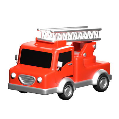 Fire Truck 3D Icon 3D Graphic