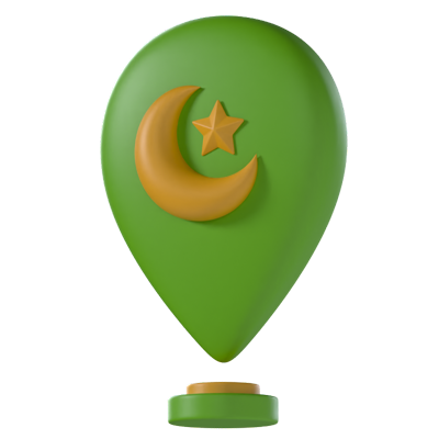 Mosque Location 3D Icon 3D Graphic