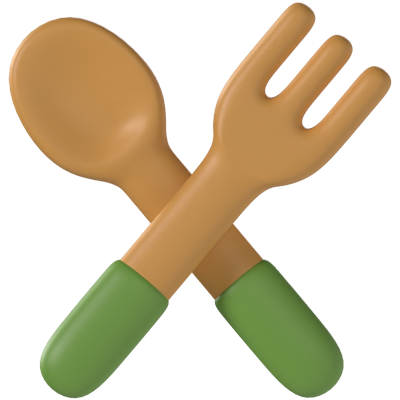 Spoon And Fork 3D Icon 3D Graphic