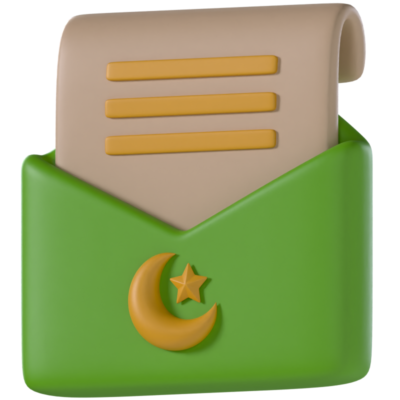 Ramadan Message 3D Icon