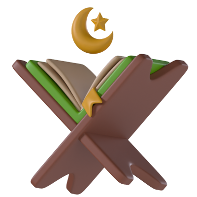 Koran lesen 3D-Symbol 3D Graphic