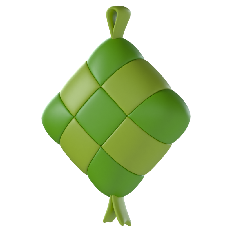 Ketupat 3D-Symbol 3D Graphic