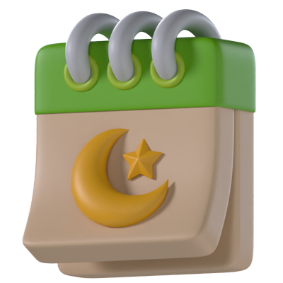 Ramadan Calendar 3D Icon 3D Graphic