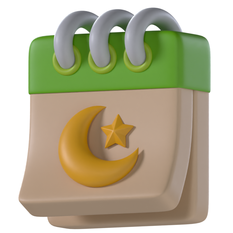 Ramadan Calendar 3D Icon 3D Graphic