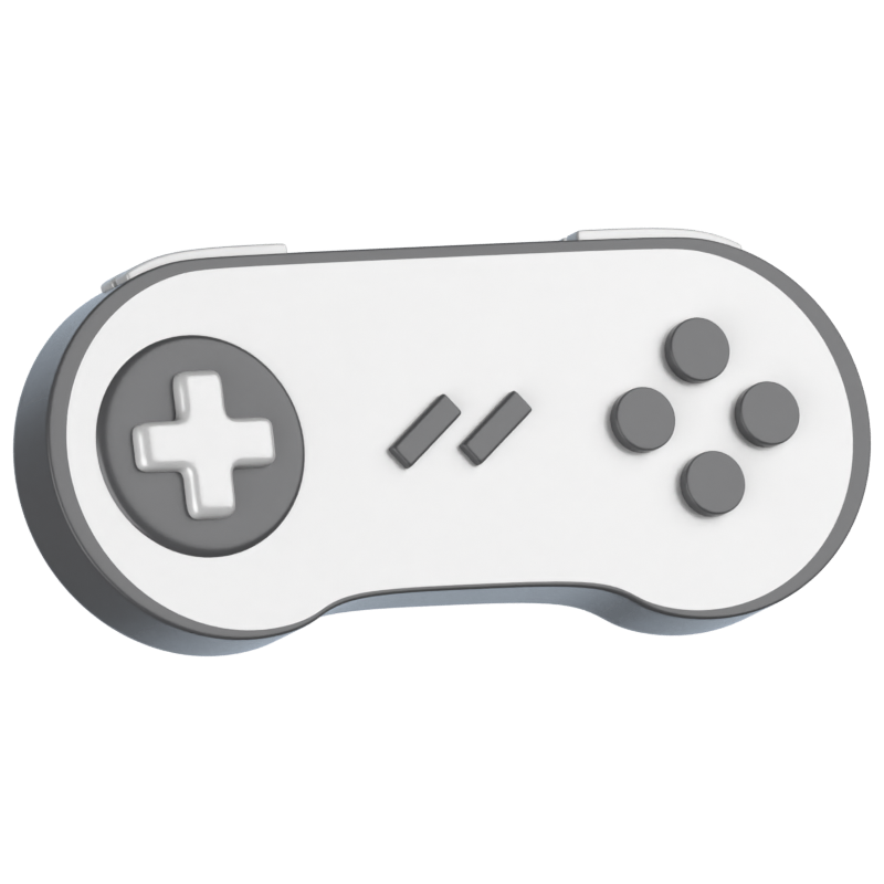 Retro Gamepad 3D Icon 3D Graphic