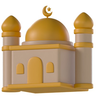 Moschee 3D-Symbol 3D Graphic