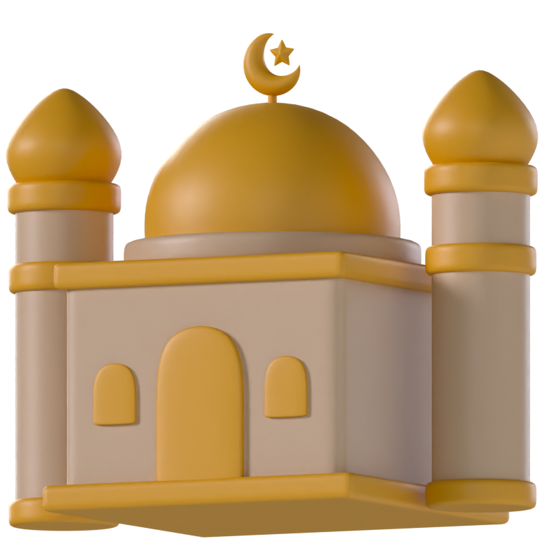 Moschee 3D-Symbol 3D Graphic