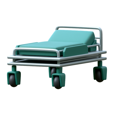 Krankenhausbett 3D-Symbol 3D Graphic