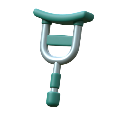 Crutch 3D Icon 3D Graphic