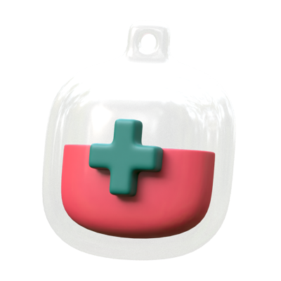 Blood Bag 3D Icon 3D Graphic