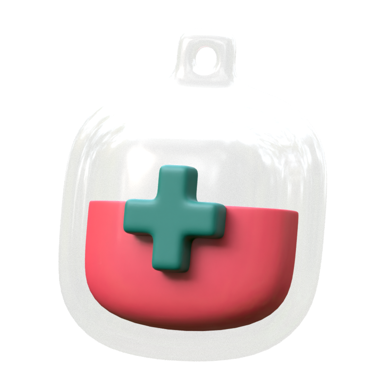 Blood Bag 3D Icon 3D Graphic