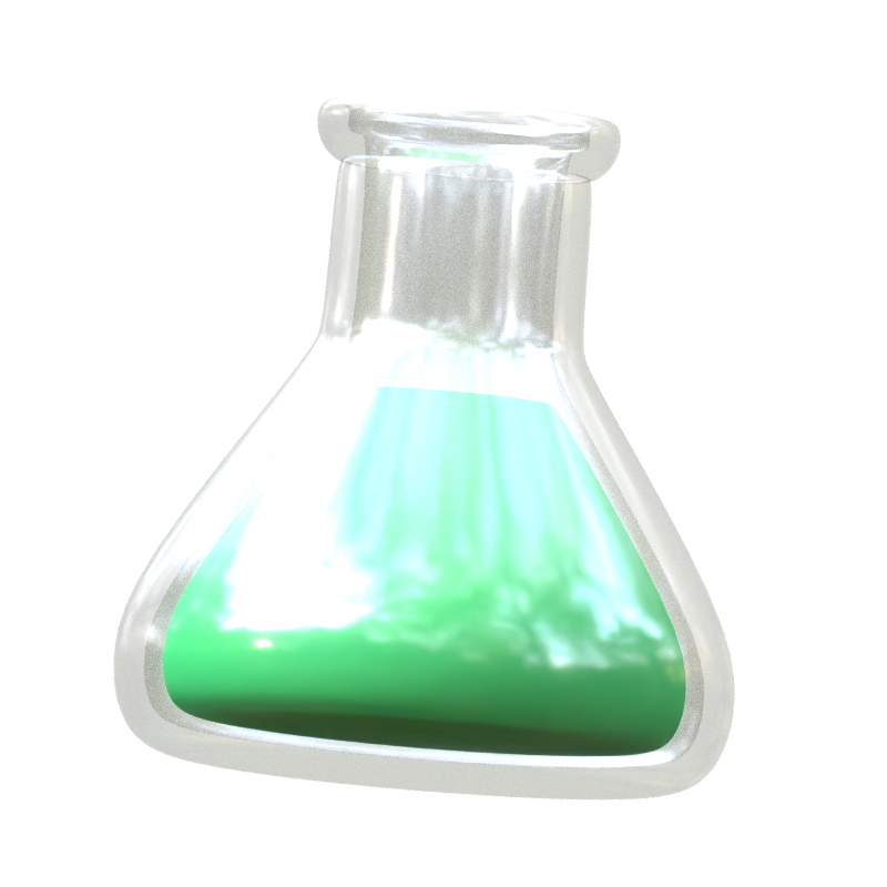 Laboratory Flask 3D Icon