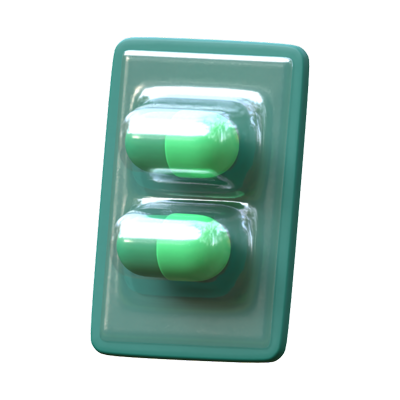 Pills 3D Icon 3D Graphic