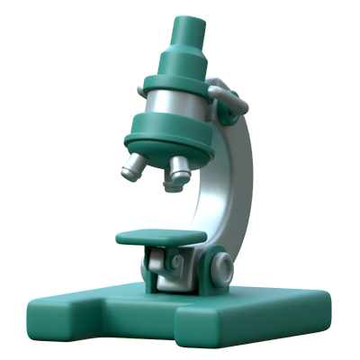 Microscope 3D Icon 3D Graphic