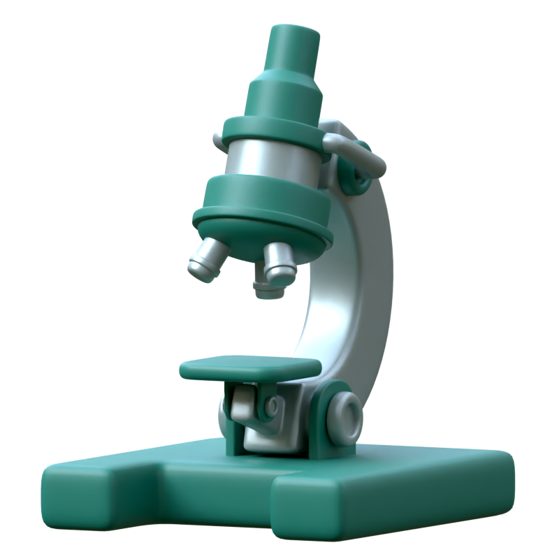 Microscope 3D Icon 3D Graphic