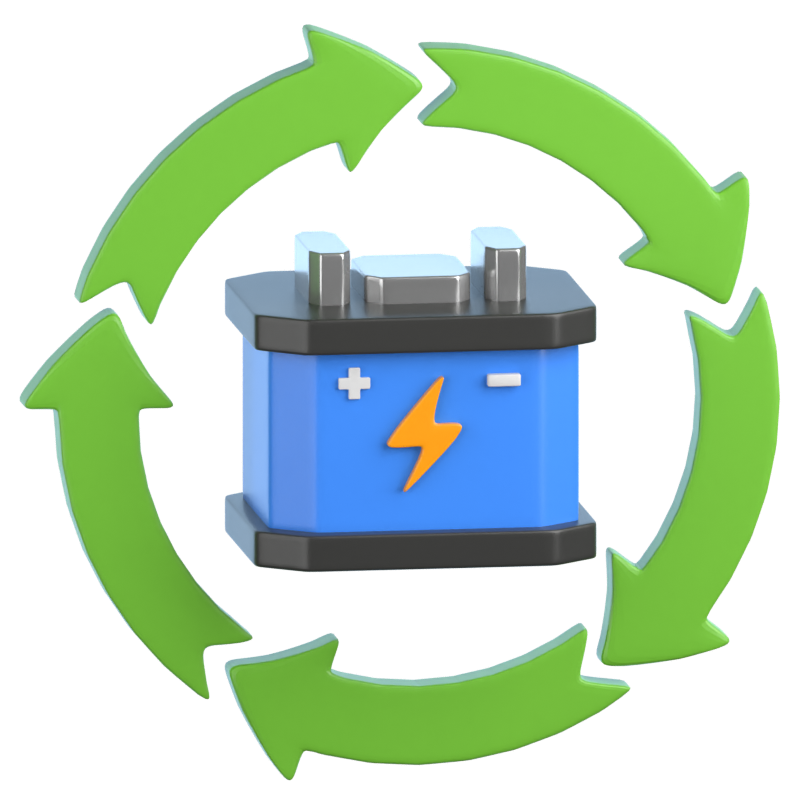 Accumulator Sustainability 3D Icon